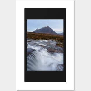 Buachaille Etive Mor and river Etive Posters and Art